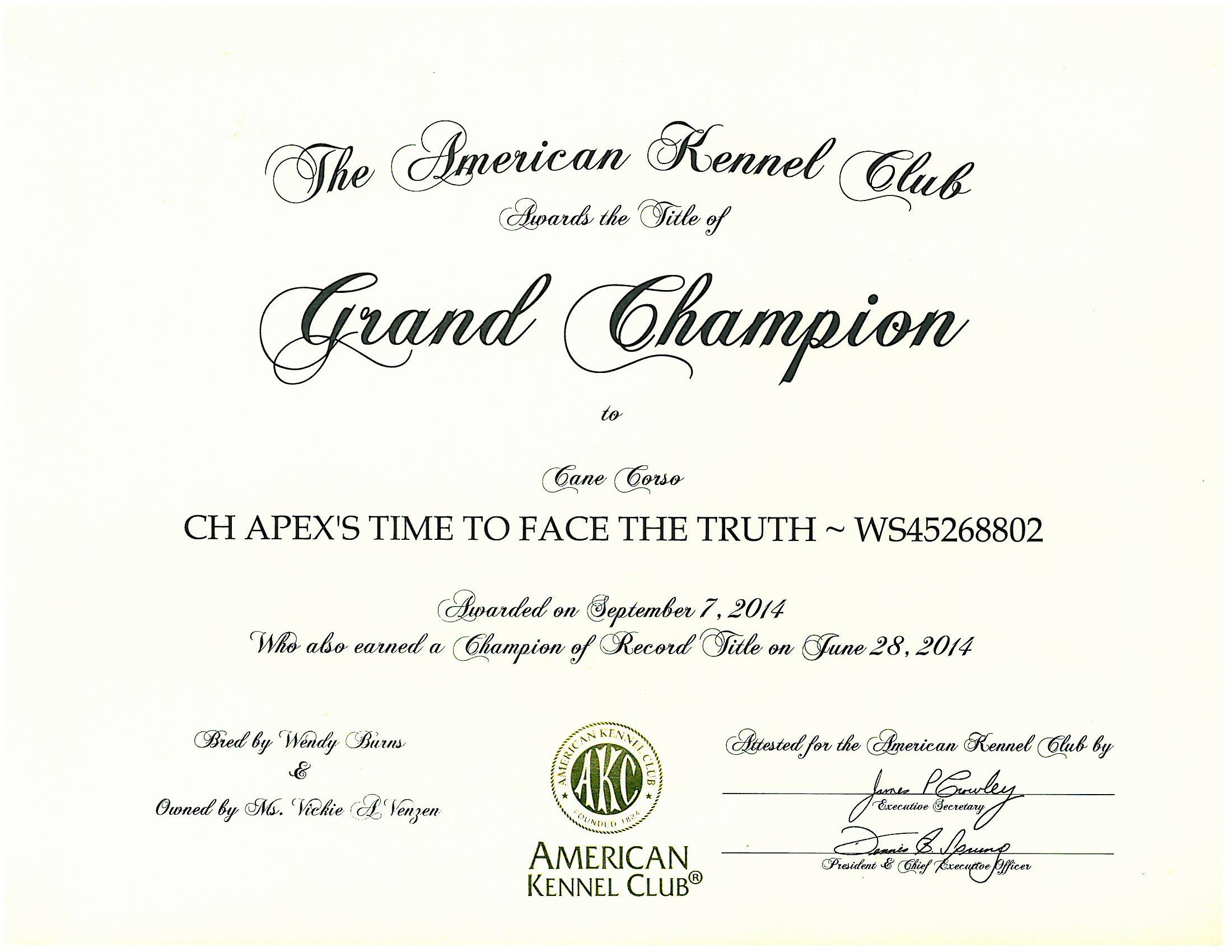 Apex Cane Corso Italiano